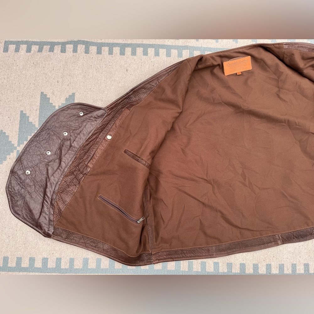 Coronado Bison Leather Laredo Concealed Carry Western Vest Brown Handmade Retro - Picture 8 of 16